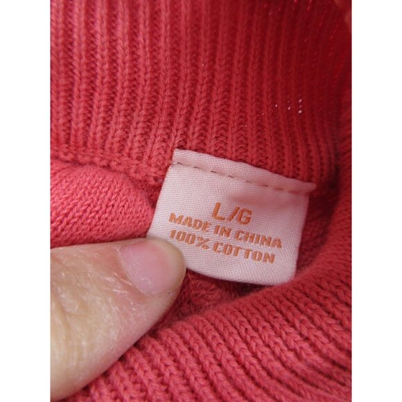 Tommy Bahama Sweater Large Pullover 1/4 Zip Relax Preppy Golf Cotton - Picture 9 of 10